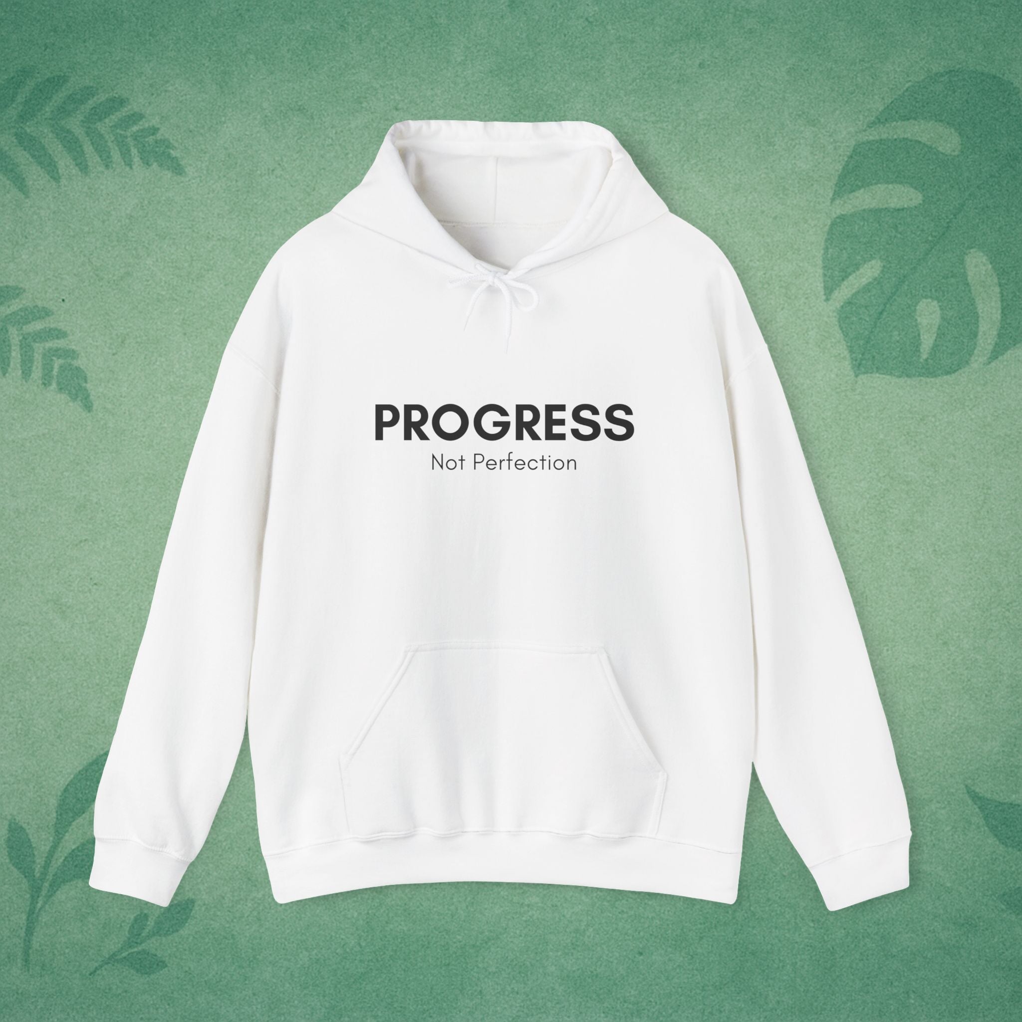 Progress Not Perfection Unisex Heavy Blend Hoodie – Classic Fit Mindfulness Layer for Young Professionals