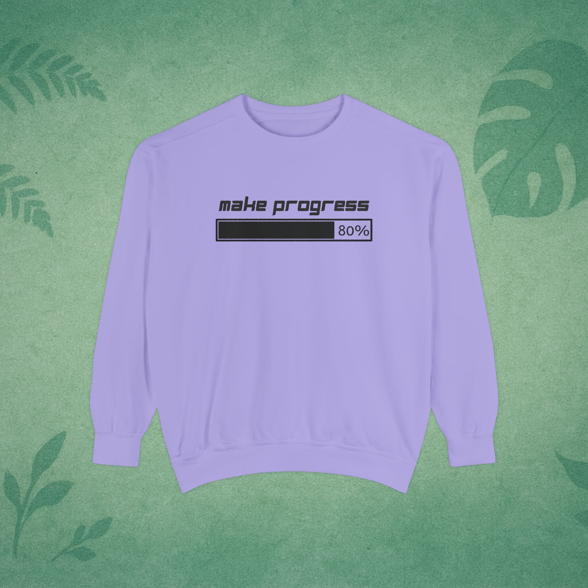 Make Progress Sweatshirt – Motivational Crewneck, Mindful Study Session Apparel, Premium Self-Care Gift