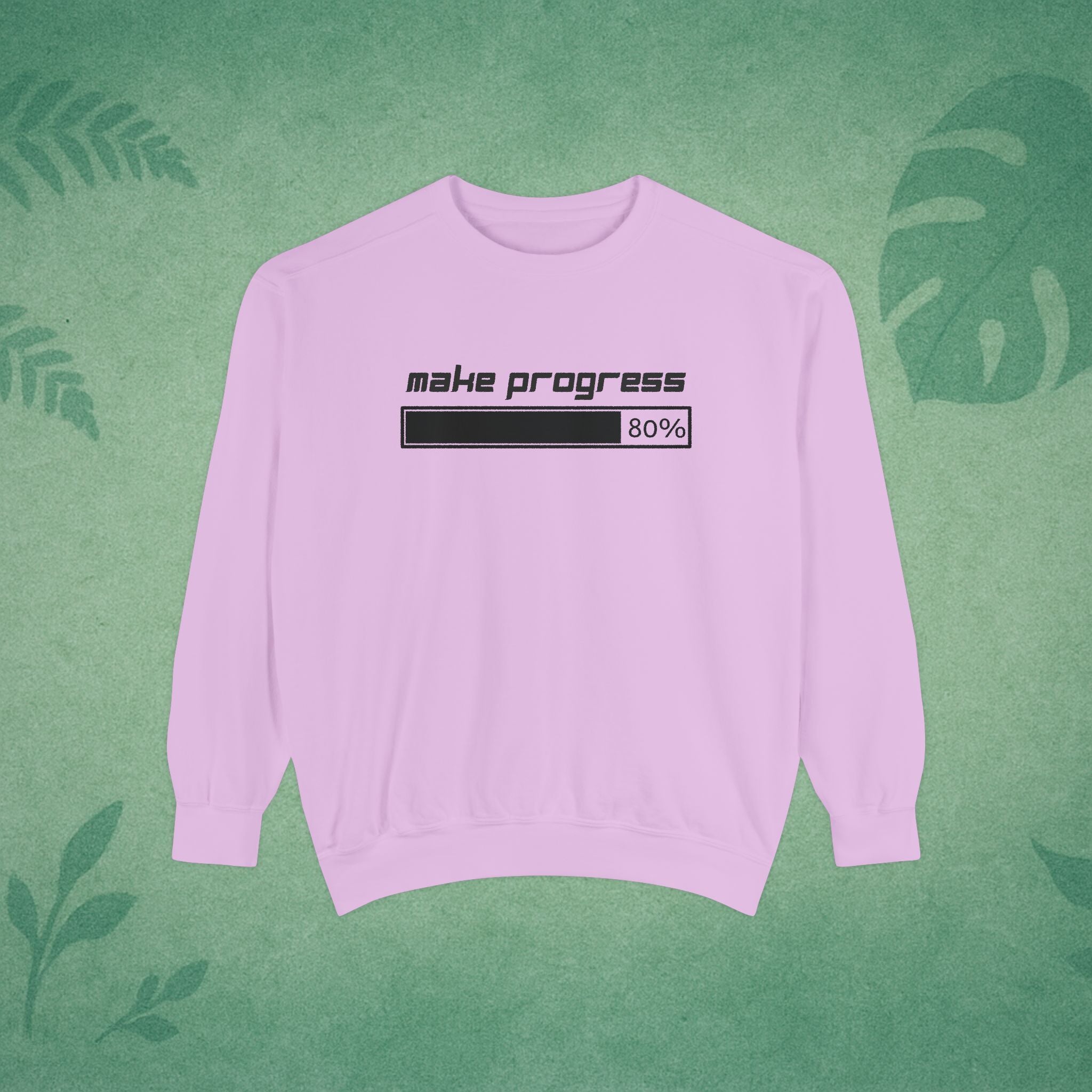 Make Progress Sweatshirt – Motivational Crewneck, Mindful Study Session Apparel, Premium Self-Care Gift