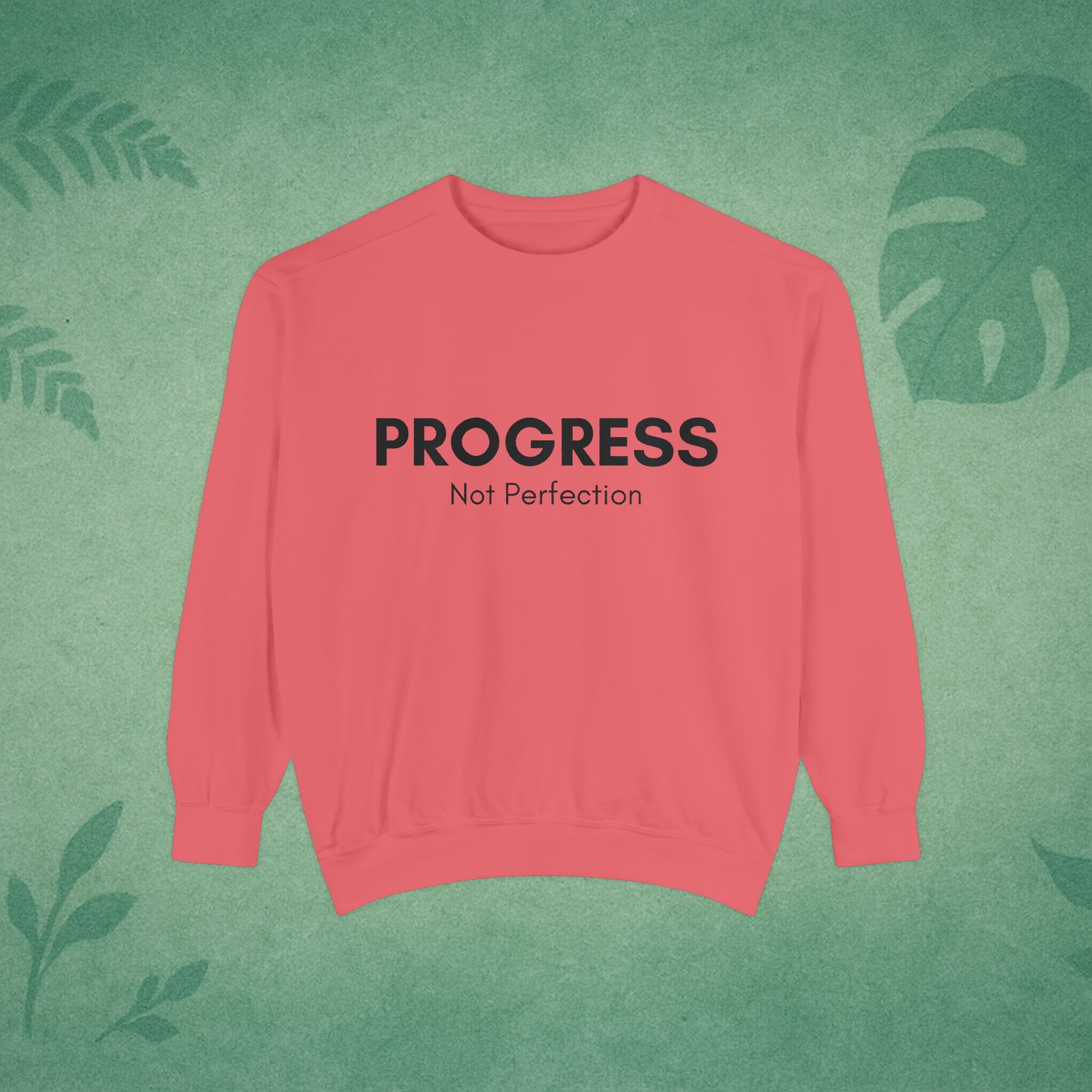 Progress Not Perfection Unisex Crewneck Sweatshirt – Classic Fit Workday Mindfulness for Young Professionals