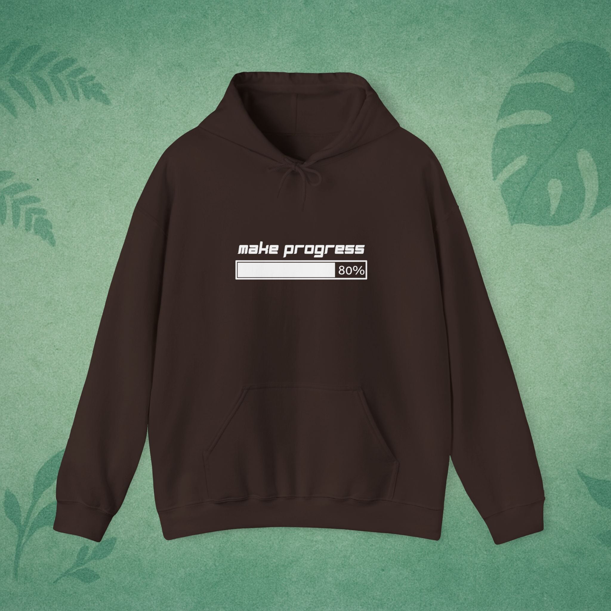 Make Progress Hoodie – Mindfulness Hoodie, Resilience Apparel, Motivational Gift for Remote Workers & Goal-Getters