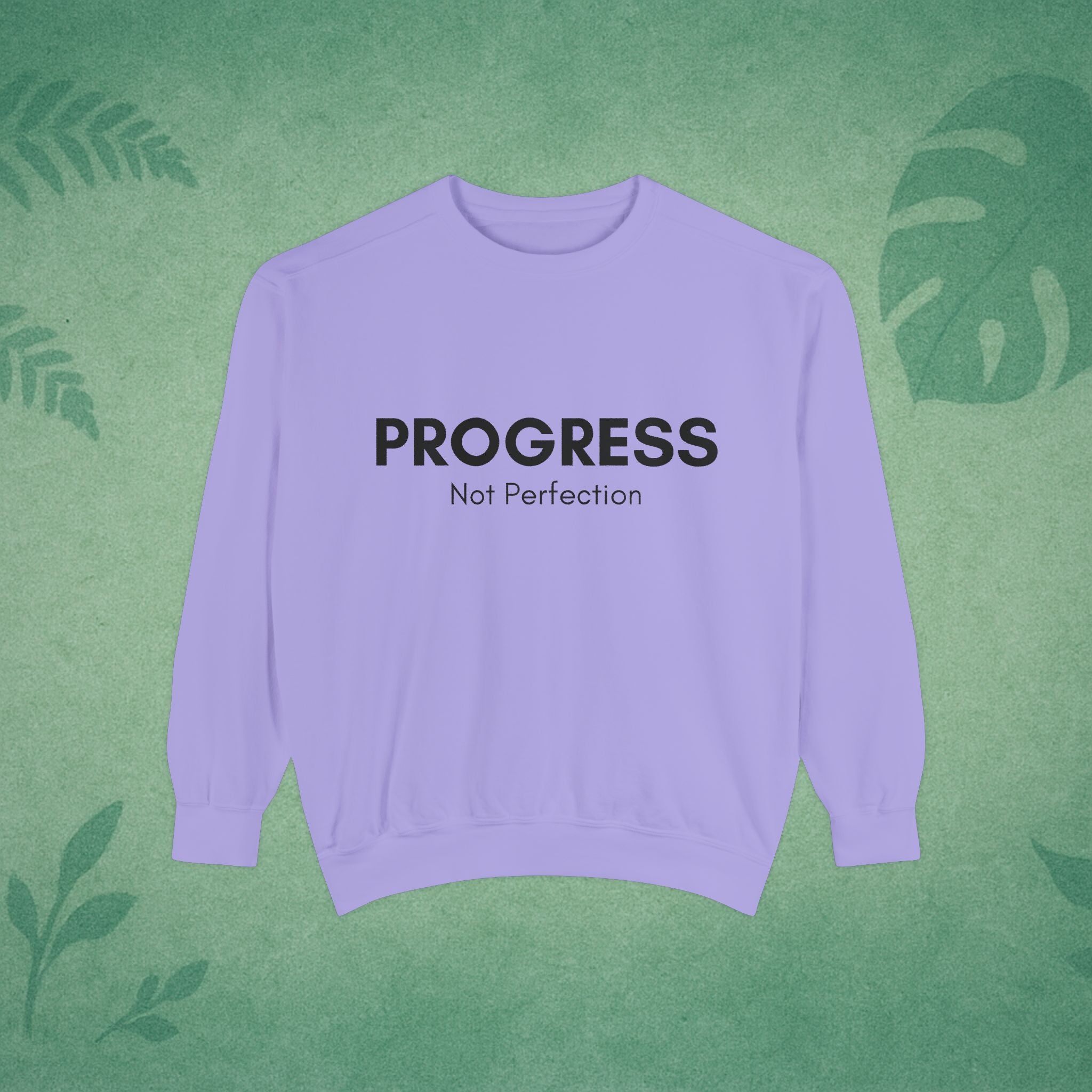 Progress Not Perfection Unisex Crewneck Sweatshirt – Classic Fit Workday Mindfulness for Young Professionals