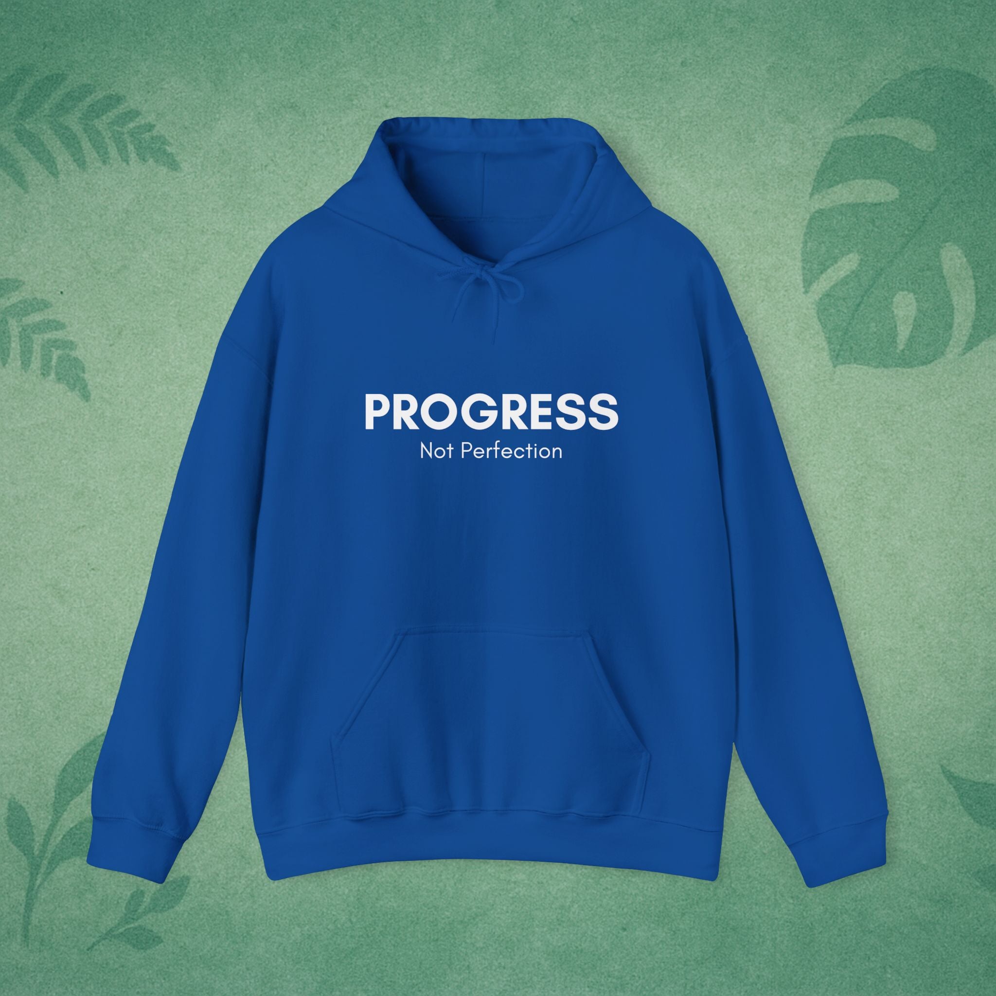 Progress Not Perfection Hoodie – Unisex Workday Wellness, Office‑Ready Affirmation for Young Professionals