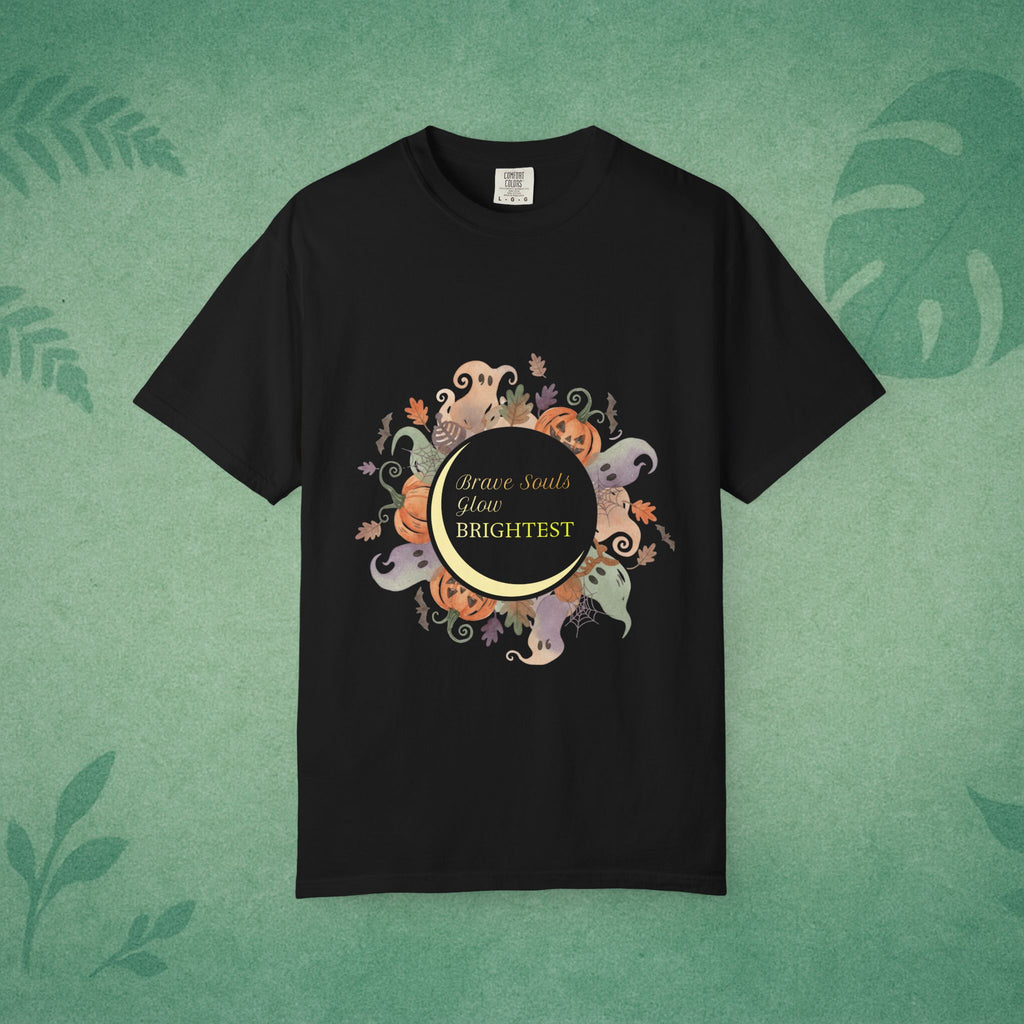 Brave Souls Shine Brightest T-Shirt – Empowering Halloween Tee for Resilient Spirits
