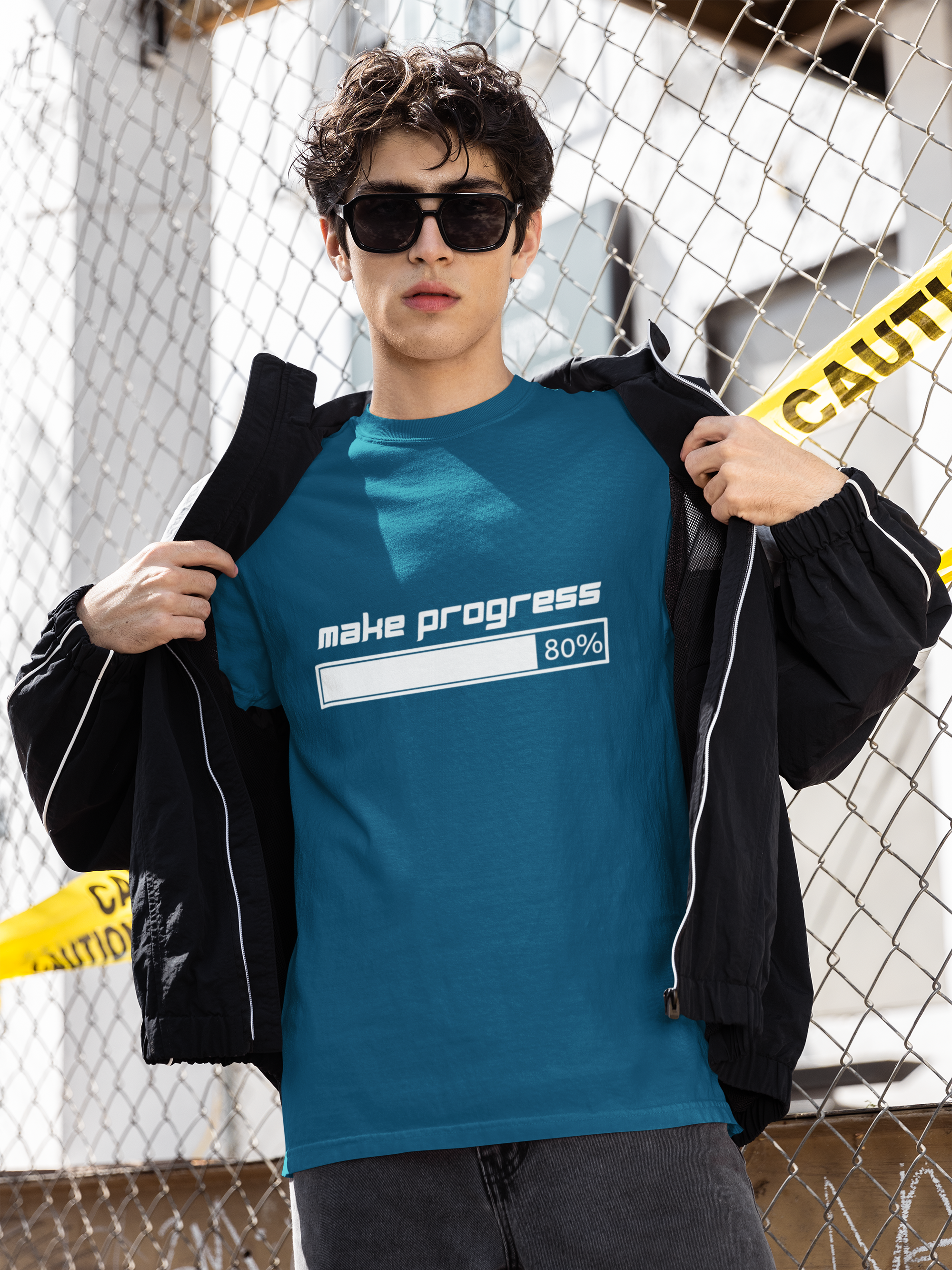 Make Progress T-Shirt – Motivational Tee, Workplace Wellness Apparel, Mindfulness Shirt, Self-Care Gift for Young Professionals