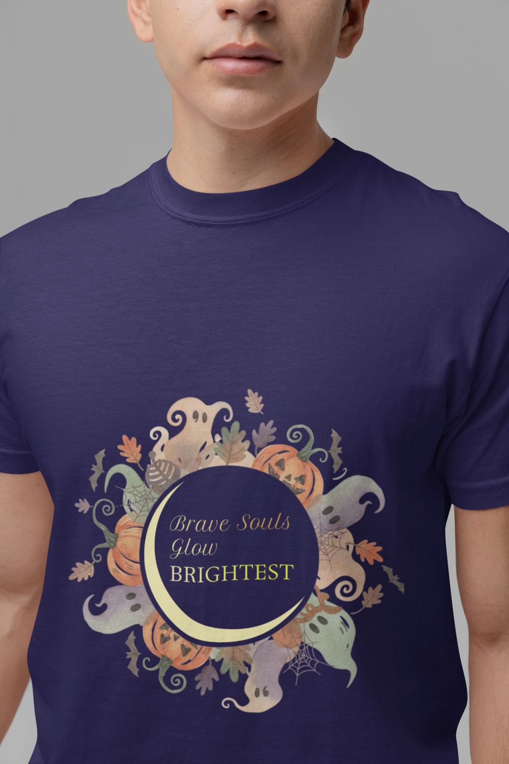 Brave Souls Shine Brightest T-Shirt – Empowering Halloween Tee for Resilient Spirits