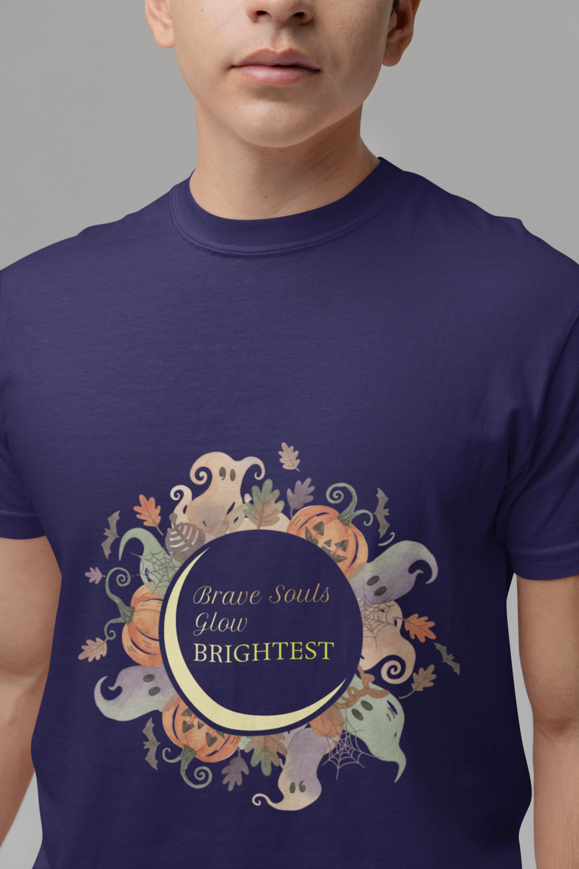 Brave Souls Shine Brightest T-Shirt – Empowering Halloween Tee for Resilient Spirits