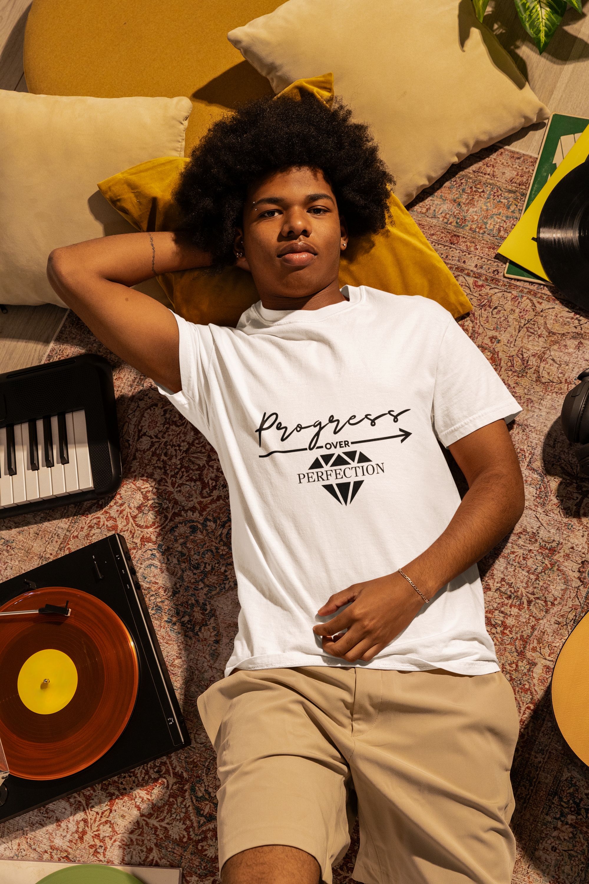 Progress Over Perfection T-Shirt – Mindful Motivation Apparel for Everyday Growth