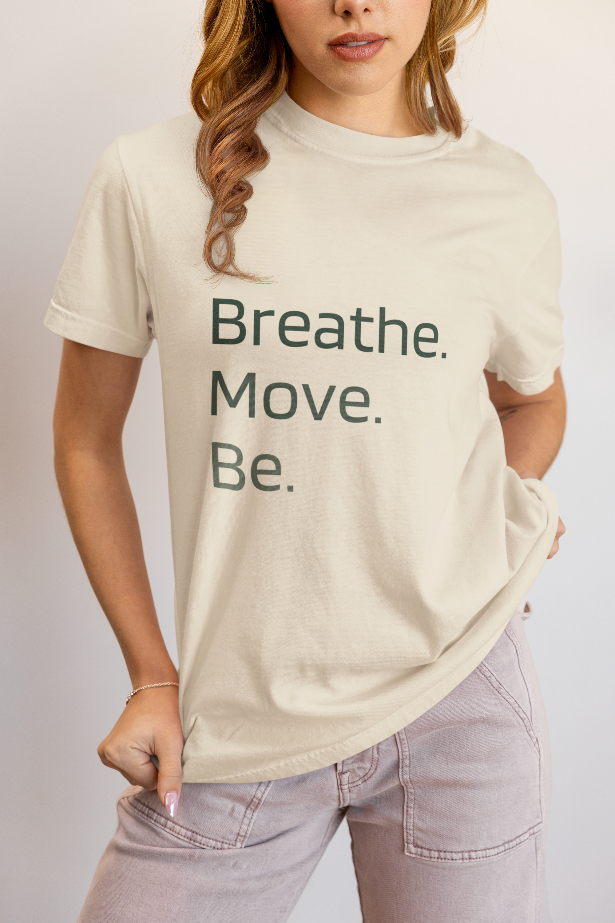 Breathe. Move. Be. T-Shirt – Movement Mindfulness Tee for Everyday Balance