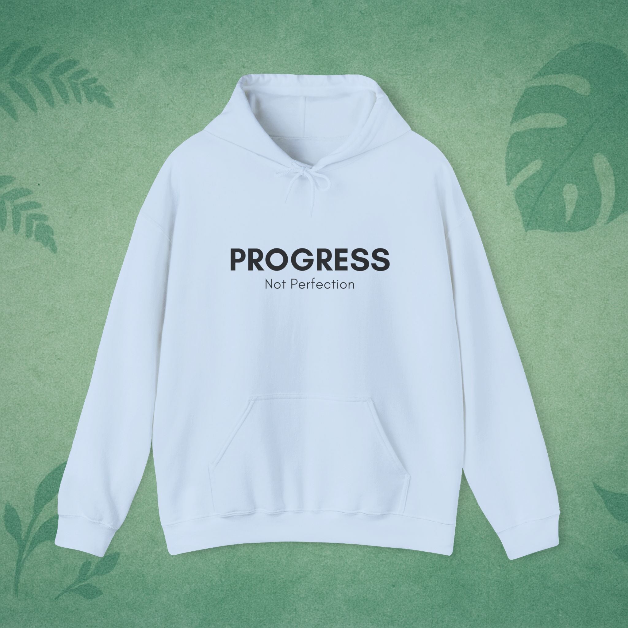 Progress Not Perfection Unisex Heavy Blend Hoodie – Classic Fit Mindfulness Layer for Young Professionals