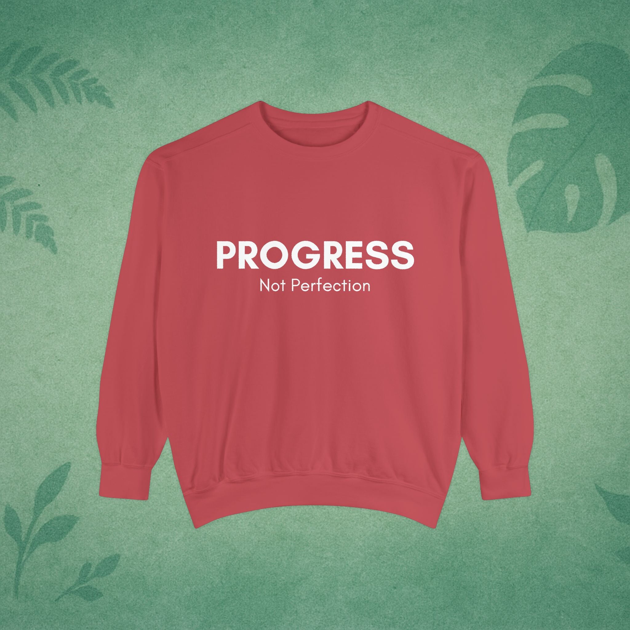 Progress Not Perfection Sweatshirt – Unisex Fleece Crewneck for Young Professionals, Office-Ready Affirmation