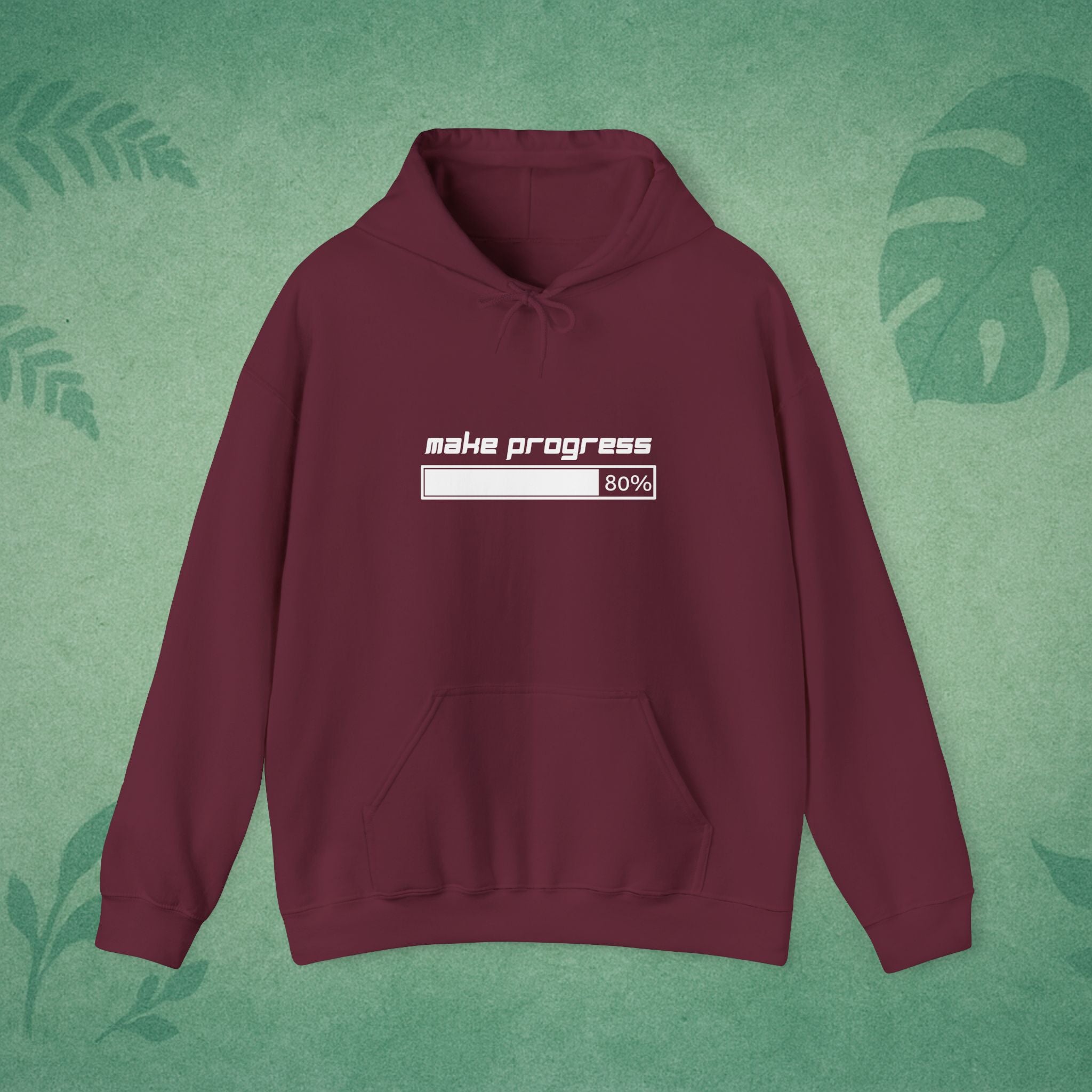 Make Progress Hoodie – Mindfulness Hoodie, Resilience Apparel, Motivational Gift for Remote Workers & Goal-Getters