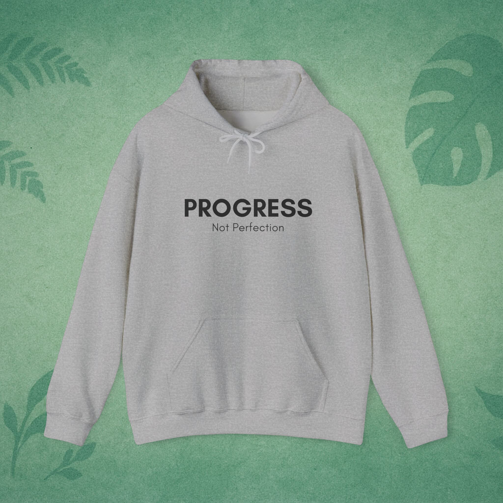 Progress Not Perfection Unisex Heavy Blend Hoodie – Classic Fit Mindfulness Layer for Young Professionals